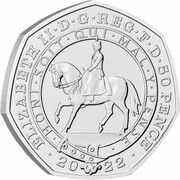 50 Pence - Elizabeth II Platinum Jubilee obverse image