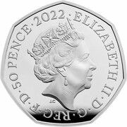 50 Pence - Elizabeth II 5th portrait; Platinum Jubilee obverse image