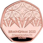 50 Pence - Elizabeth II Commonwealth Games; Gold Proof, United Kingdom, 2022 reverse image