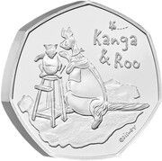 50 Pence - Elizabeth II 5th portrait; Kanga and Roo, United Kingdom, 2022 reverse image
