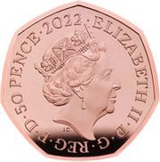 50 Pence - Elizabeth II 50 years of Pride UK; Gold Proof obverse image