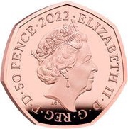 50 Pence - Elizabeth II Alan Turing; Gold Proof obverse image