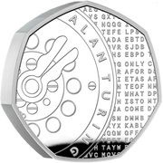 50 Pence - Elizabeth II Alan Turing; Silver Piedfort, United Kingdom, 2022 reverse image