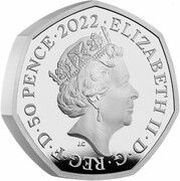 50 Pence - Elizabeth II BBC Centenary; Silver Piedfort obverse image