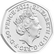 50 Pence - Elizabeth II 5th portrait; The Snowman and The Snowdog obverse image