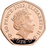 50 Pence - Elizabeth II The Snowman and The Snowdog; Gold Proof obverse image