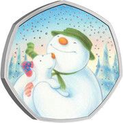 50 Pence - Elizabeth II The Snowman and The Snowdog; Silver Proof, United Kingdom, 2022 reverse image