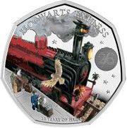 50 Pence - Elizabeth II Hogwarts Express; Silver Proof, United Kingdom, 2022 reverse image