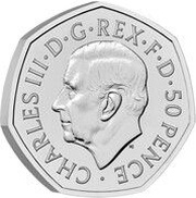 50 Pence - Charles III Life and legacy of the Queen obverse image