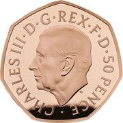 50 Pence - Charles III Life and legacy of the Queen; Gold Proof obverse image