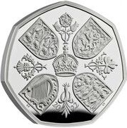 50 Pence - Charles III Life and legacy of the Queen; Silver Piedfort, United Kingdom, 2022 reverse image