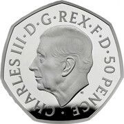 50 Pence - Charles III Life and legacy of the Queen; Silver Proof obverse image