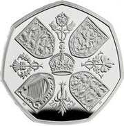 50 Pence - Charles III Life and legacy of the Queen; Silver Proof, United Kingdom, 2022 reverse image