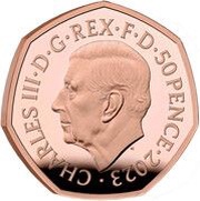 50 Pence - Charles III Windrush Generation; Gold Proof obverse image