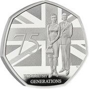 50 Pence - Charles III Windrush Generation, United Kingdom, 2023 reverse image