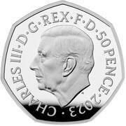 50 Pence - Charles III The Lion, the Witch and the Wardrobe; Silver Proof obverse image