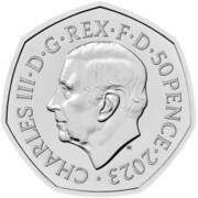 50 Pence - Charles III The Lion, the Witch and the Wardrobe obverse image
