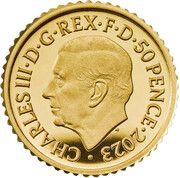 50 Pence - Charles III 1/40 oz Fine Gold obverse image