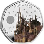 50 Pence - Charles III Hogwarts; Silver Proof, United Kingdom, 2023 reverse image