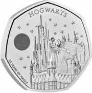 50 Pence - Charles III Hogwarts, United Kingdom, 2023 reverse image