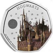 50 Pence - Charles III Hogwarts, United Kingdom, 2023 reverse image