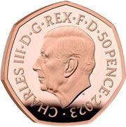 50 Pence - Charles III Darth Vader and Emperor Palpatine; Gold Proof obverse image