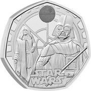 50 Pence - Charles III Darth Vader and Emperor Palpatine, United Kingdom, 2023 reverse image