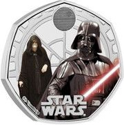 50 Pence - Charles III Darth Vader and Emperor Palpatine, United Kingdom, 2023 reverse image