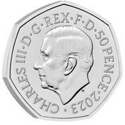 50 Pence - Charles III R2-D2 and C-3PO obverse image
