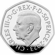 50 Pence - Charles III The Snowman; Silver Proof obverse image