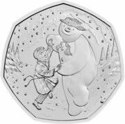 50 Pence - Charles III The Snowman, United Kingdom, 2023 reverse image