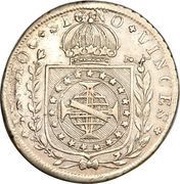 160 Réis - Pedro I, Brazil, 1824-1826 reverse image