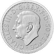 50 Pence - Charles III 1/4 oz Fine Silver obverse image