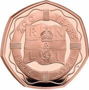 50 Pence - Charles III RNLI; Gold Proof, United Kingdom, 2024 reverse image