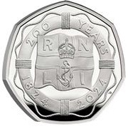 50 Pence - Charles III RNLI; Silver Proof, United Kingdom, 2024 reverse image