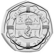 50 Pence - Charles III RNLI, United Kingdom, 2024 reverse image