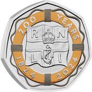 50 Pence - Charles III RNLI, United Kingdom, 2024 reverse image
