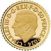 50 Pence - Charles III Buckingham Palace; Gold Proof obverse image