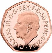 50 Pence - Charles III Team GB Olympics 2024; Gold Proof obverse image