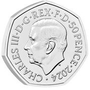 50 Pence - Charles III Team GB Olympics 2024 obverse image