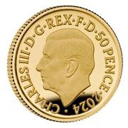 50 Pence - Charles III Britannia & Liberty ; Gold Proof obverse image