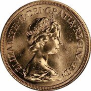 1 Sovereign - Elizabeth II 2nd portrait obverse image
