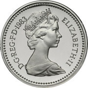 1 Pound - Elizabeth II Royal Arms; Silver Piedfort obverse image
