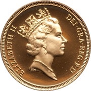 1 Sovereign - Elizabeth II 3rd portrait; Proof obverse image
