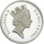 1 Pound - Elizabeth II Scottish Thistle; Silver Piedfort obverse image