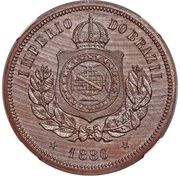 200 Réis - Pedro II Wood Pattern obverse image