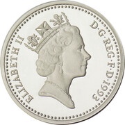 1 Pound - Elizabeth II Royal Arms; Silver Piedfort obverse image