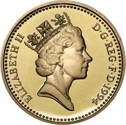 1 Pound - Elizabeth II 3rd portrait; Scottish Lion obverse image