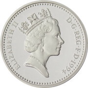 1 Pound - Elizabeth II Scottish Lion; Silver Proof obverse image