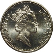 1 Pound - Elizabeth II 3rd portrait; Welsh Dragon obverse image